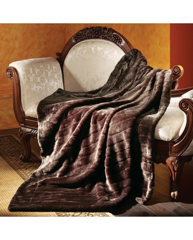 Faux Fur Throw Chocolate Mink 120x110 Faux Fur Throw Chocolate Mink 120x110