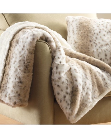 Plaid Imitatiebont Snow Leopard 100x110 Plaid Imitatiebont Snow Leopard 100x110