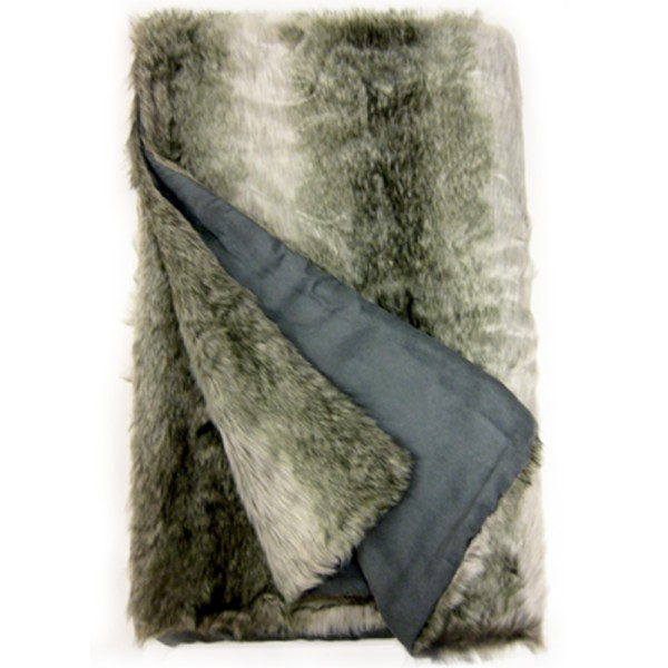 Faux Fur Throw Alaskan Wolf 130x170