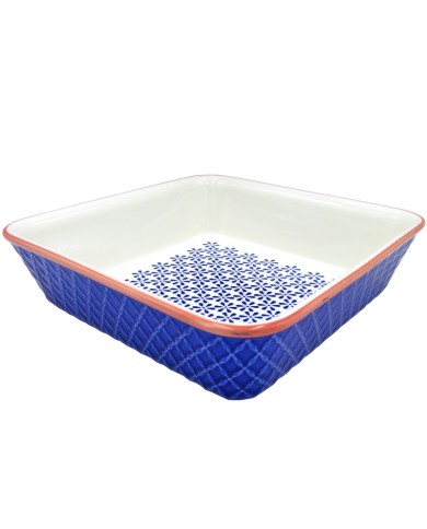 Square Burano Oven Dish in Blue