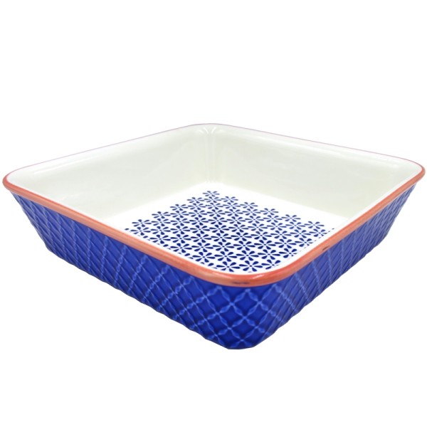 Square Burano Oven Dish in Blue