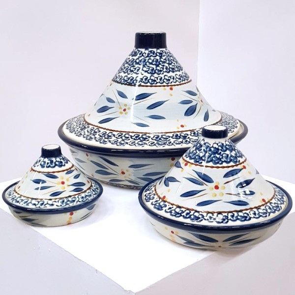 Classic Glazed Tagine in Old World Blue