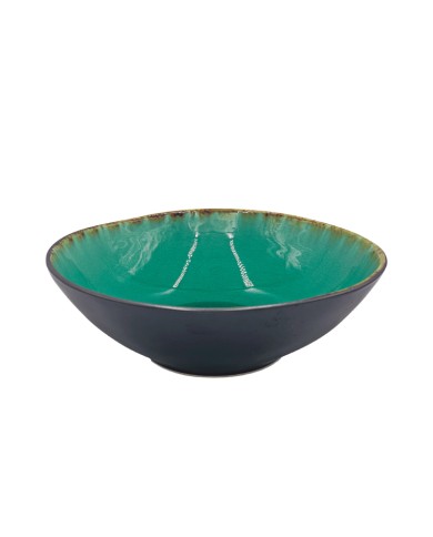 Crackle Glaze Soup Bowl Set in Green