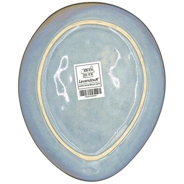 Crackle Glaze Oval Plate Set in Lilac