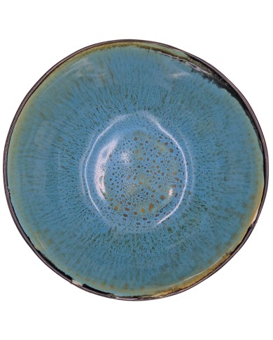 Stoneware Soup Bowl Set in Blue - no piece is alike!