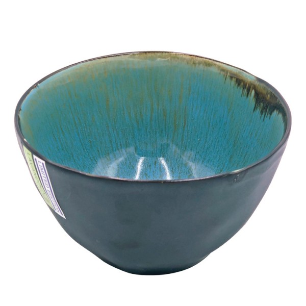 Crackle Glaze Soup Bowl Set in Blue