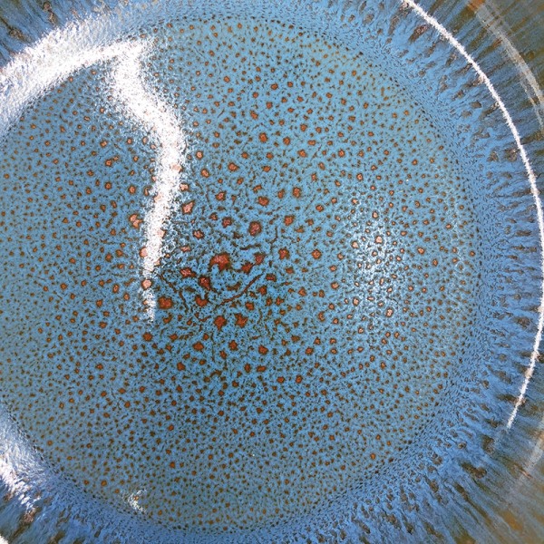 Crackle Glaze Deep Plate Set in Blue