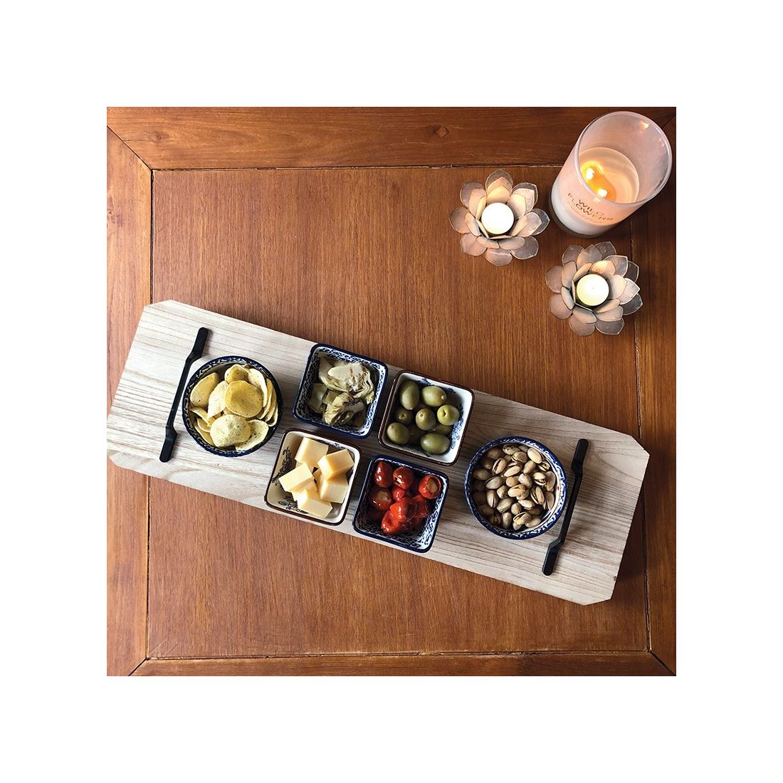 Square Tapas Set - Old World Blue Square Tapas Set - Old World Blue