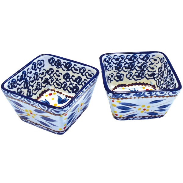 Vierkante Tapas Set - Old World Blue 200ml