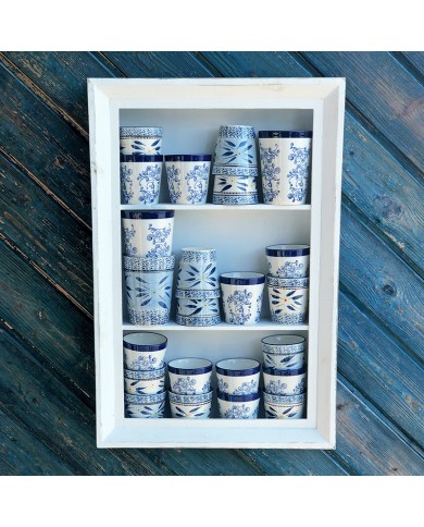 Koffiemok Keramiek Floral Lace Blue Koffiemok Keramiek Floral Lace Blue