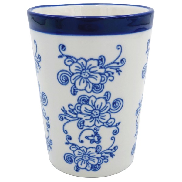 Tea Mug Floral Lace Blue